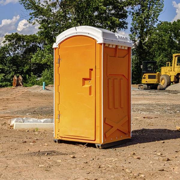 how often are the portable restrooms cleaned and serviced during a rental period in Bartlett Texas